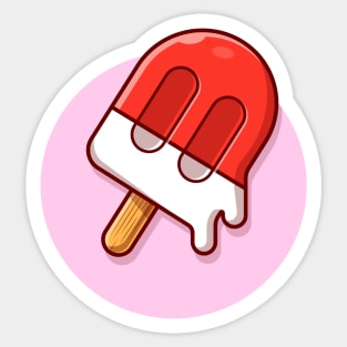 Popsicle Cartoon Vector Icon Illustration Sticker